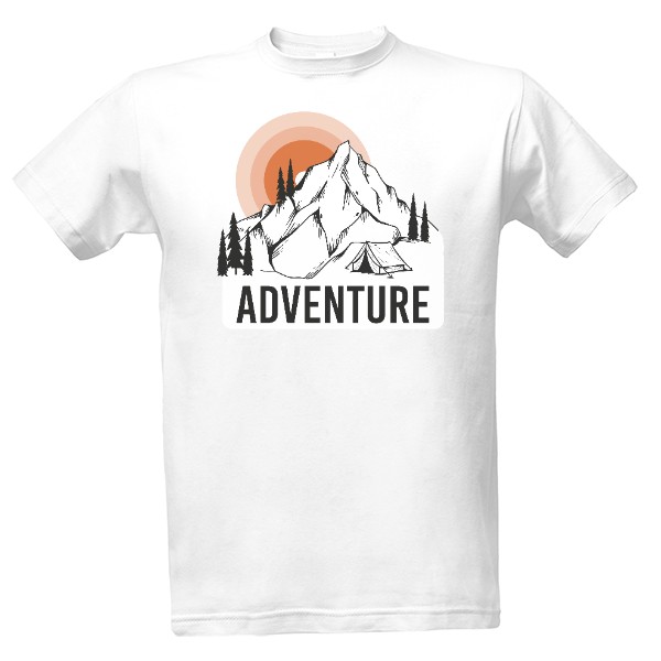 Tričko s potiskem ADVENTURE - hory