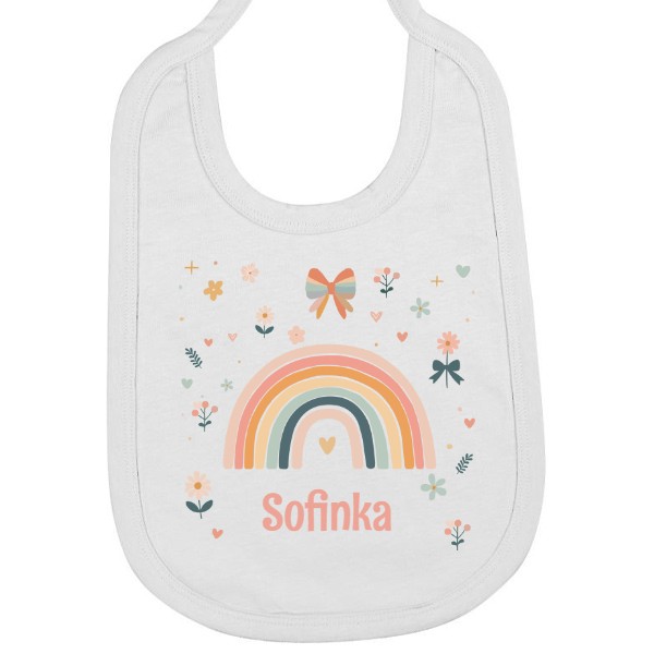 Bryndák bavlna s potiskem Duha bryndák se jménem