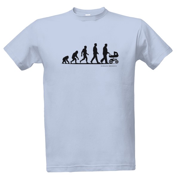 Tričko s potiskem Evoluce dědeček