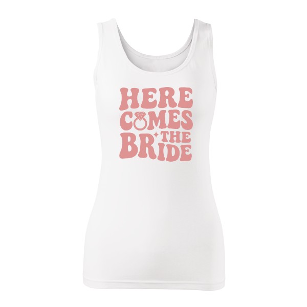 Tričko s potiskem Here comes the bride