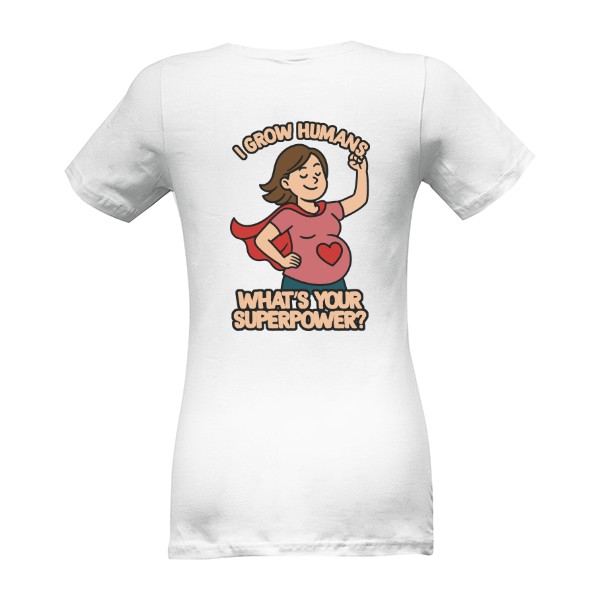 Tričko s potiskem I grow humans. 