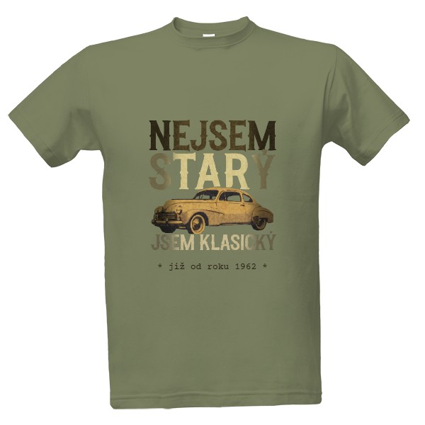 Tričko s potiskem Klasický veterán NAROZENINOVÉ s rokem