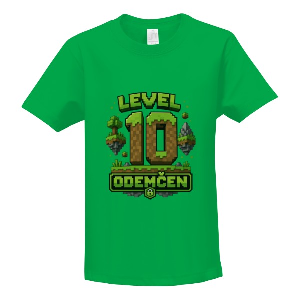 Tričko s potiskem LEVEL 10 ODEMČEN Gamer