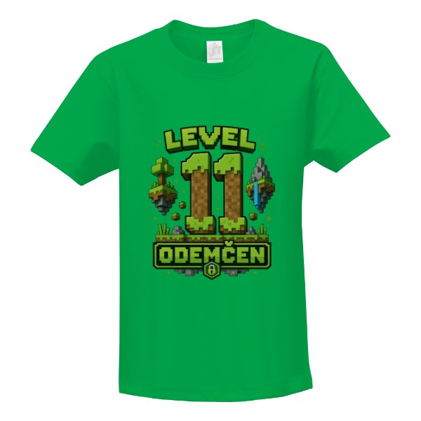 Tričko s potiskem LEVEL 11 ODEMČEN Gamer