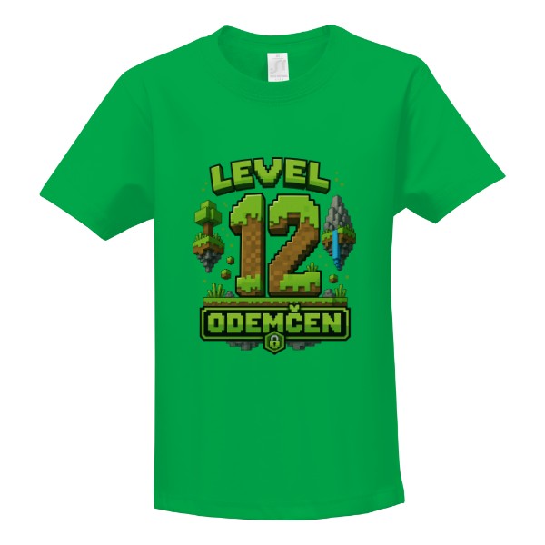 Tričko s potiskem LEVEL 12 ODEMČEN Gamer