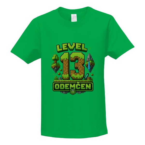 Tričko s potiskem LEVEL 13 ODEMČEN Gamer
