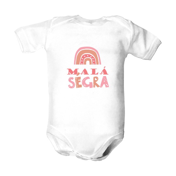 Dětské body  s potiskem Malá ségra - duha