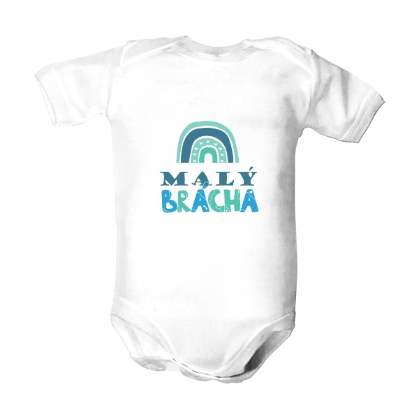 Dětské body  s potiskem Malý brácha - duha