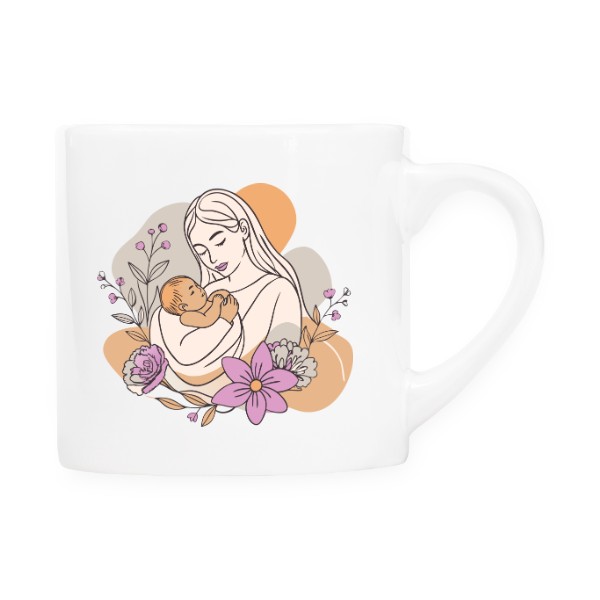 Hrnek espresso (Lungo) s potiskem Máma - podporující hrnek