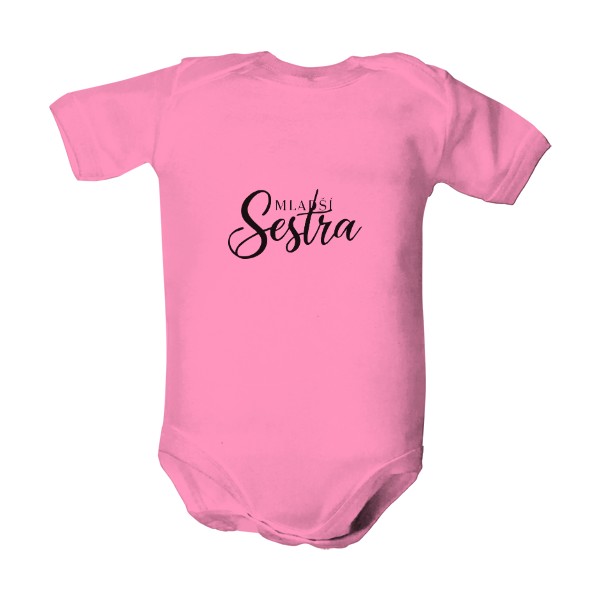 Dětské body  s potiskem Mladší sestra