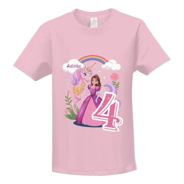 Tričko s potiskem Princezna Narozeniny 4 roky se jménem