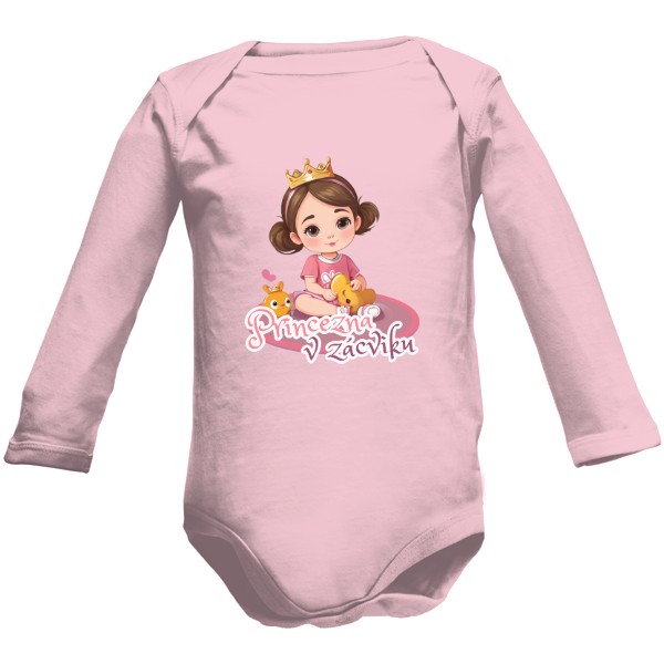 Dětské body Long  s potiskem Princezna v zácviku
