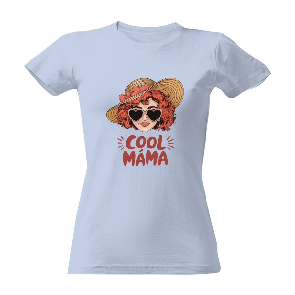 Tričko s potiskem Retro Cool Máma - zrzavá