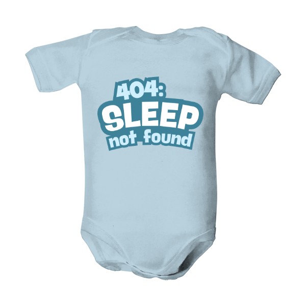 Dětské body  s potiskem Sleep not found