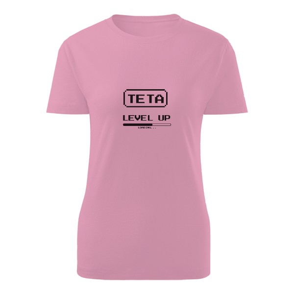 Tričko s potiskem Teta - level up