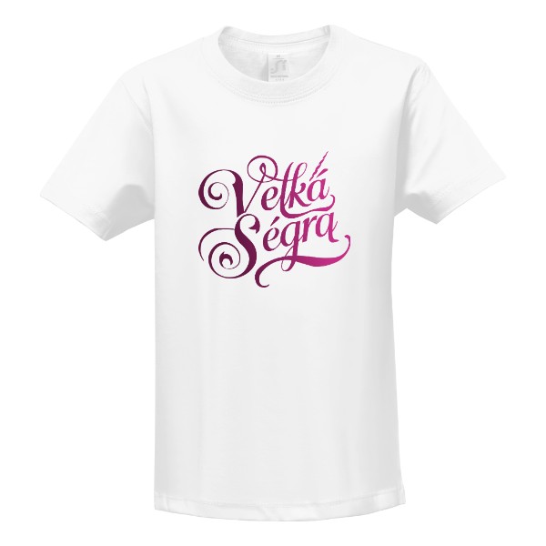 Tričko s potiskem Velká ségra - jednorožčí nápis