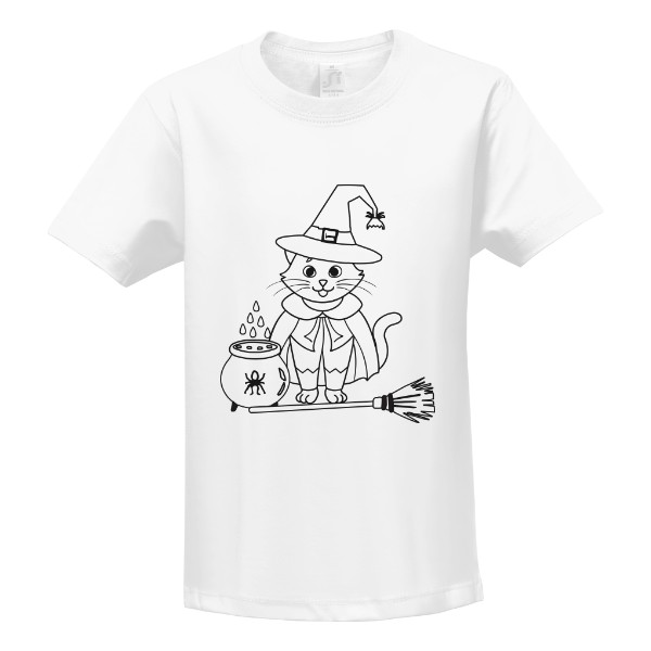 Vybarvovací Halloweenské kočka